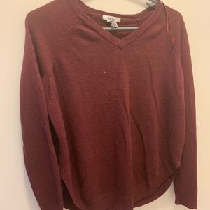 Maroon slightly oversized thin sweater